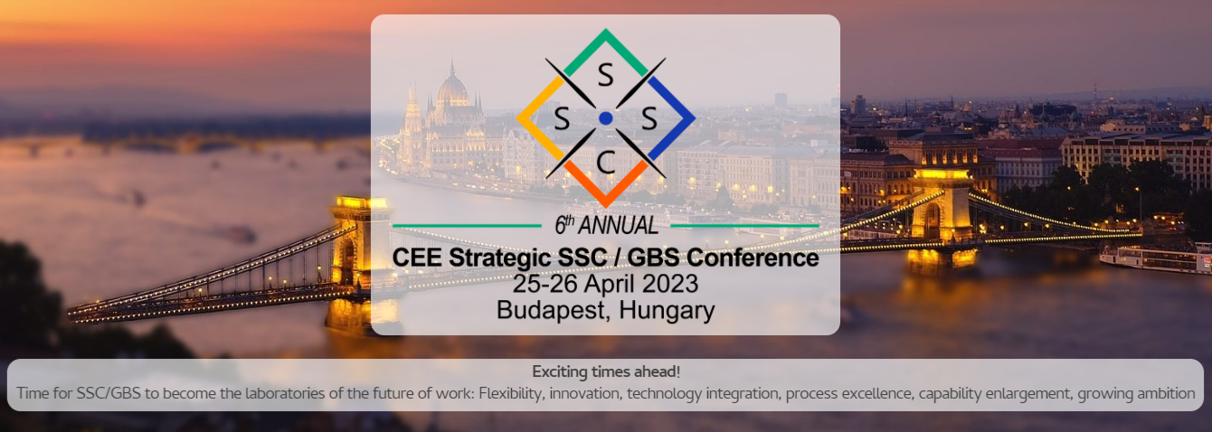 Banner SSC GBS conference Budapest for Vilnius cross promotion